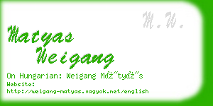 matyas weigang business card